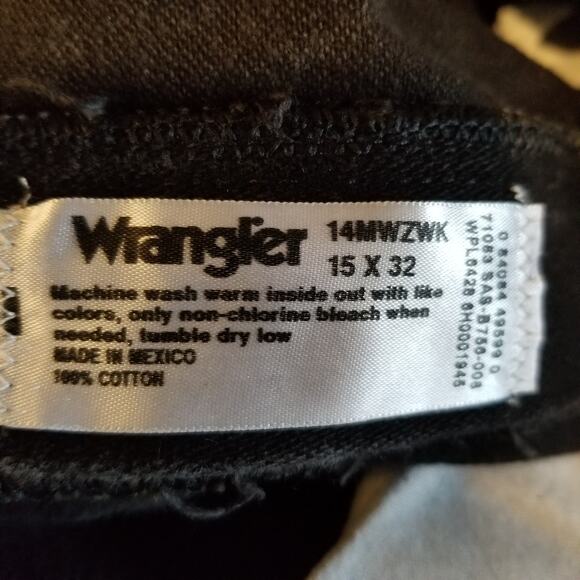 Wrangler Women's 14MWZWK Black High Rise Straight Leg Jeans Size 15 - Picture 3 of 4